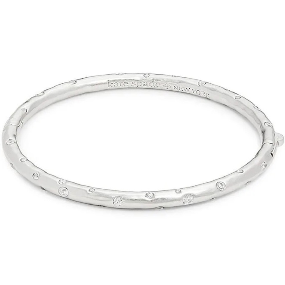 Kate Spade Silvertone & Cubic Zirconia Bangle Bracelet Plated